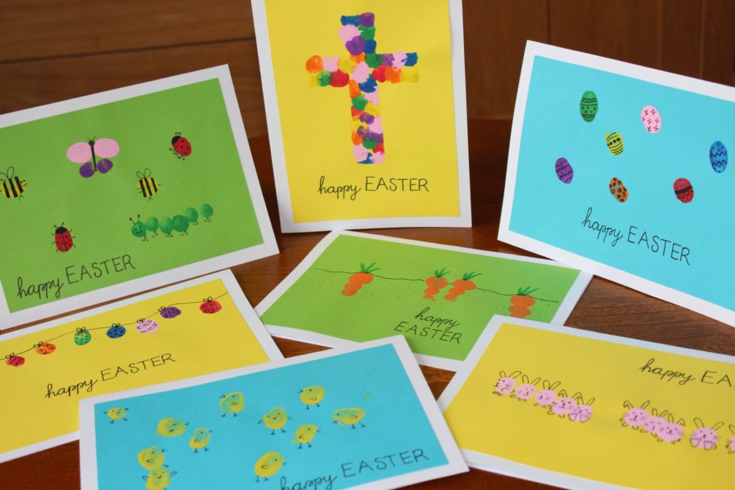 Cute Finger Print Easter Cards