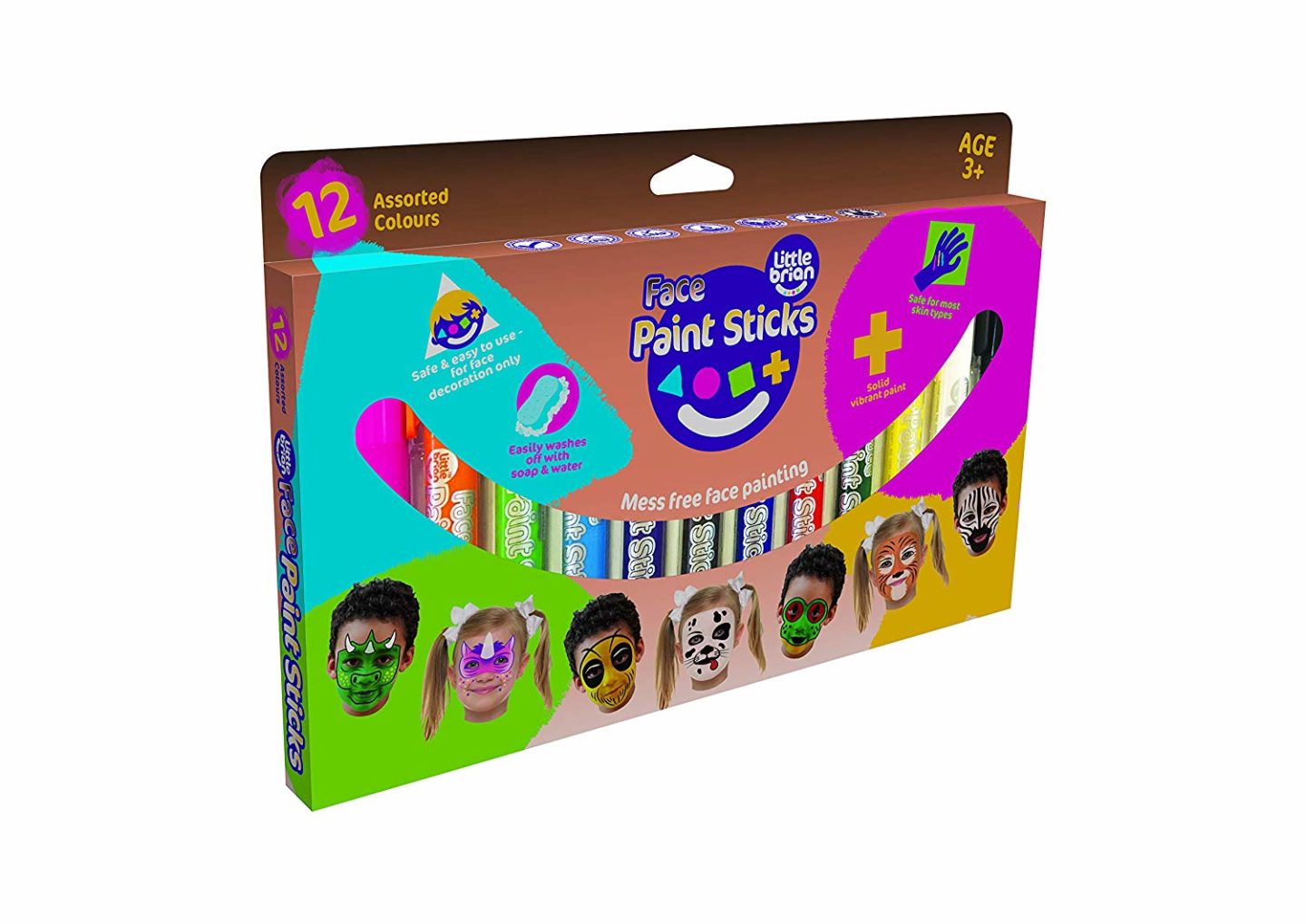 Face Paint Sticks - 6 pack - Little Brian Paint Sticks